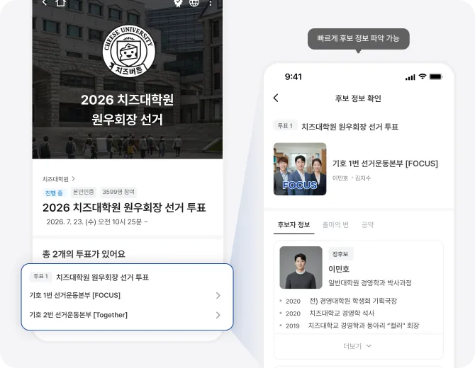 제약 없는 비대면
대학원 선거