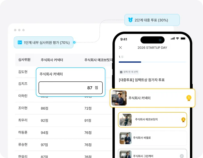 공정성을 더하는
해커톤 심사 투표